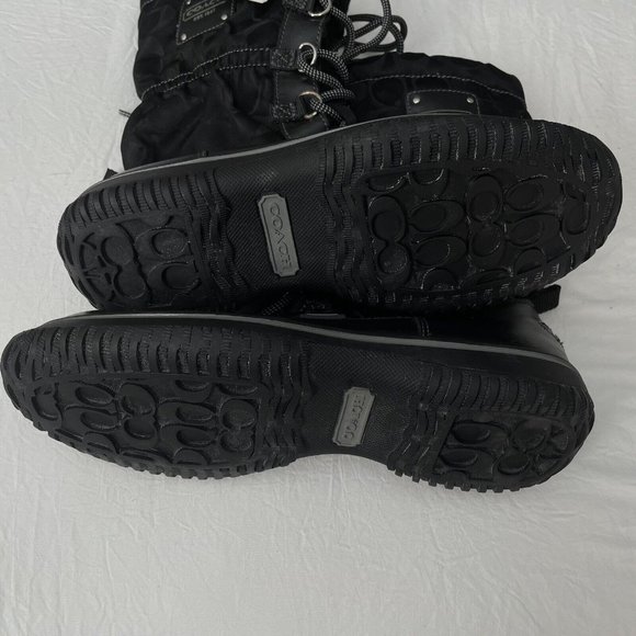 New Coach Shaine Nylon Women’s Snow / Winter Boots Size 5.5 with Coach Monogram - Picture 11 of 15